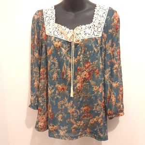 3 for $25- Ralph Lauren Boho Blouse, Size Small